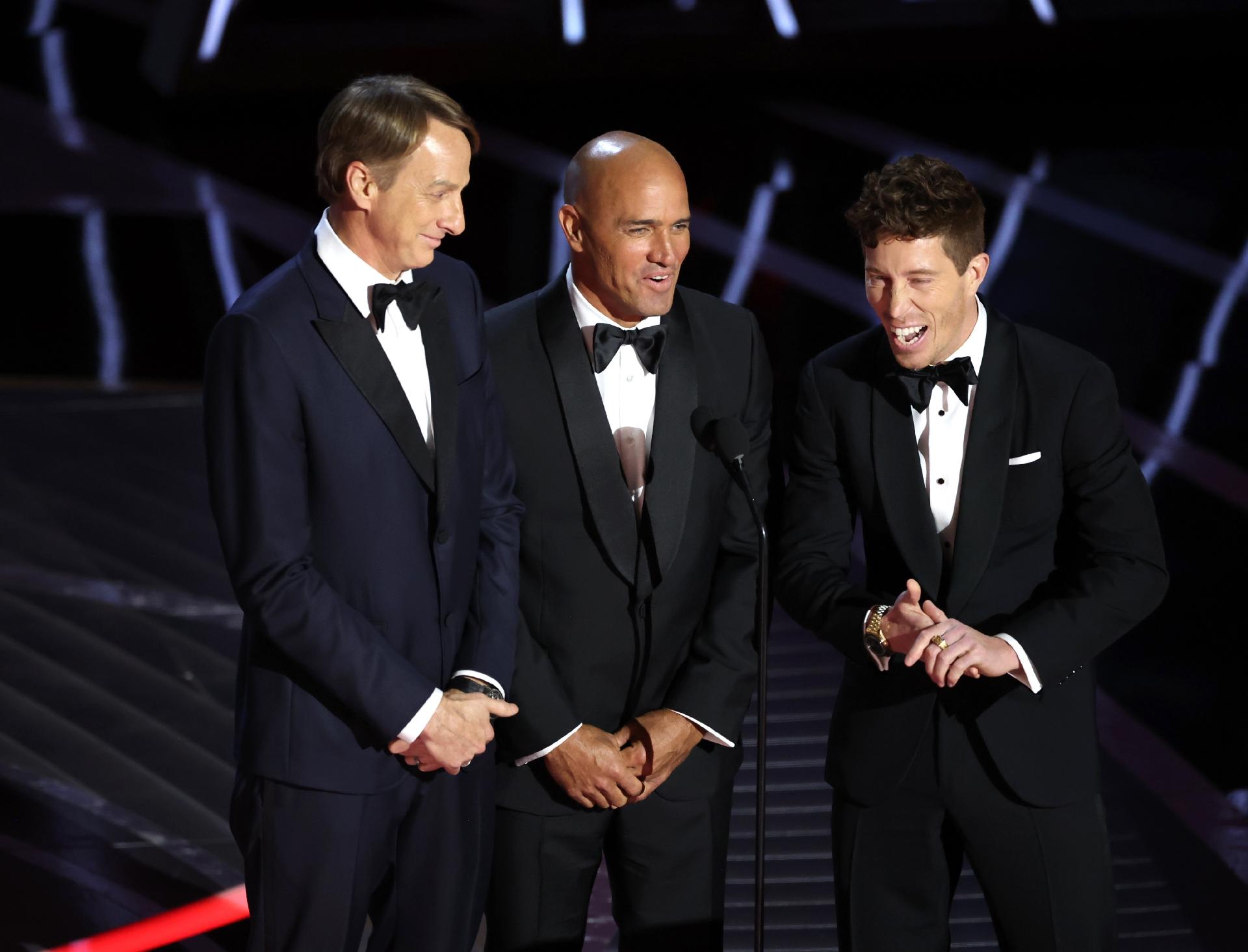 Tony Hawk, Kelly Slater e Shaun White no Oscar 2022 - Getty Images