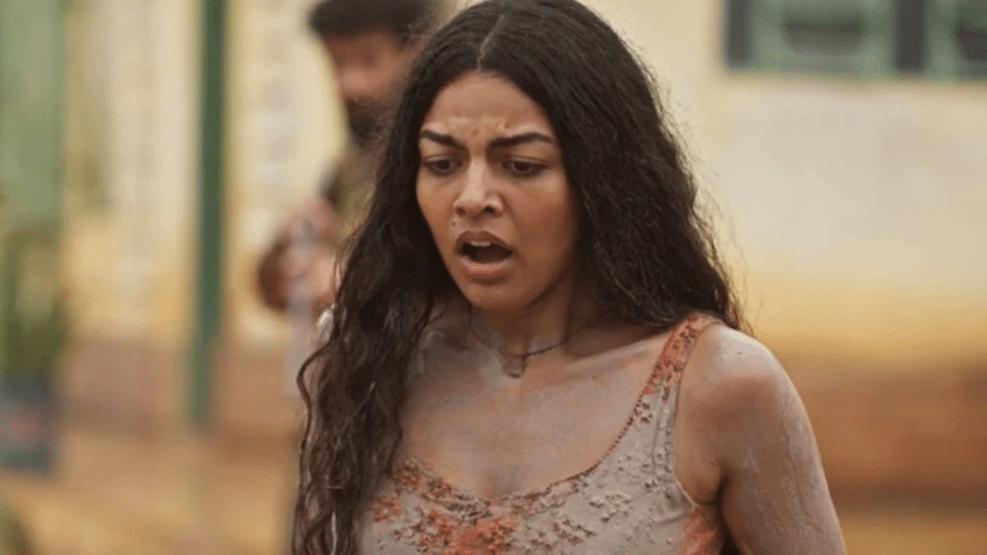 Quinota (Larissa Bocchino) em "No Rancho Fundo" - Reprodução/Globo