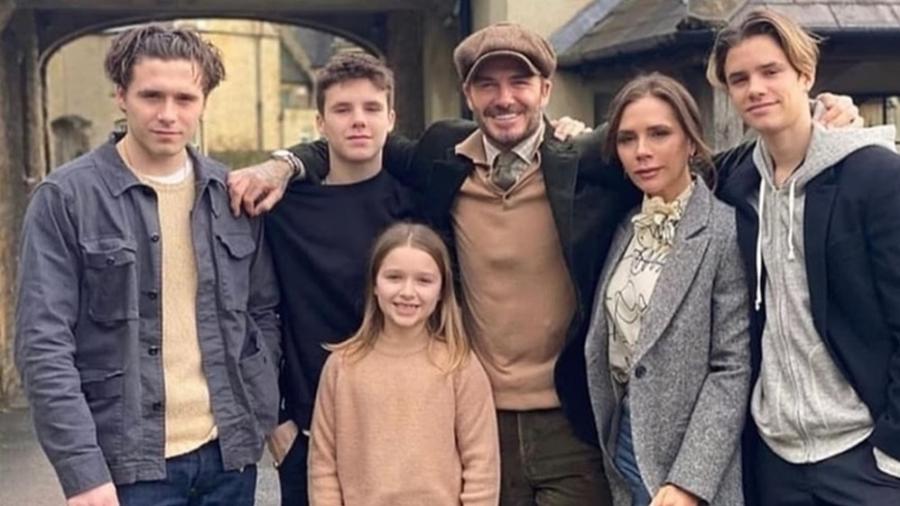 David Beckham, Victoria e os filhos David Beckham, Victoria e os filhos