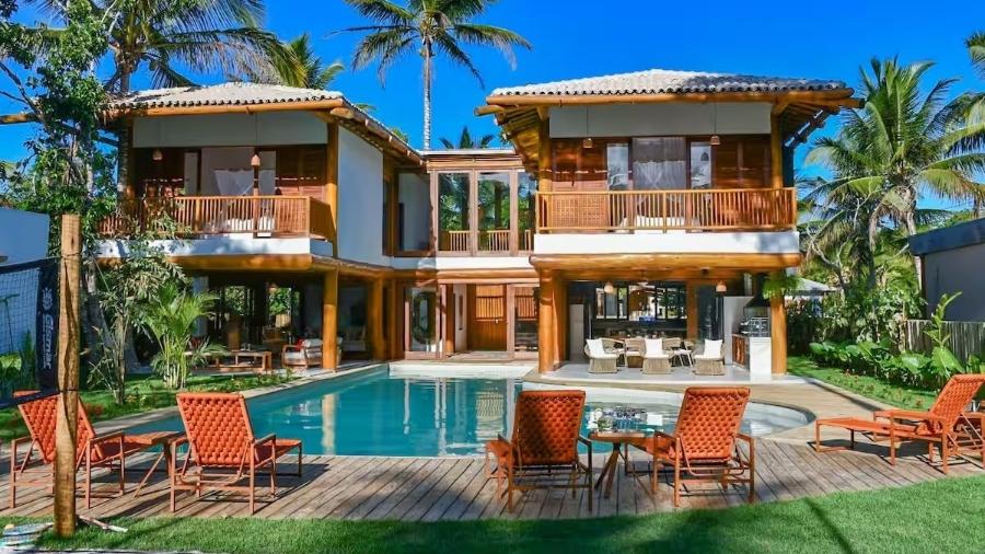 Casa onde Belo e a namorada estão hospedados em Trancoso - Reprodução/Airbnb