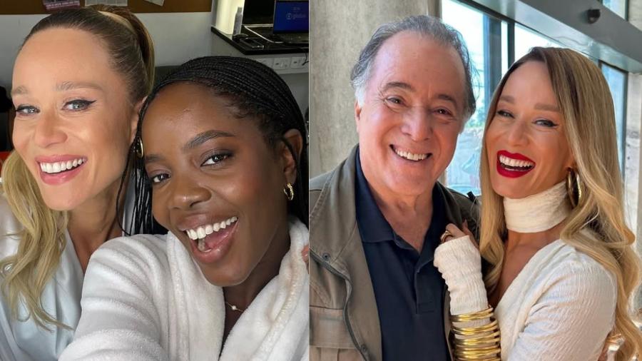 Mariana Ximenes com Clara Moneke e Tony Ramos nos bastidores de "Dona de Mim" - Reprodução/Instagram