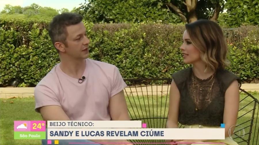 Sandy e Lucas Lima no "Se Joga", em entrevista a Fernanda Gentil - Reprodução/TV Globo