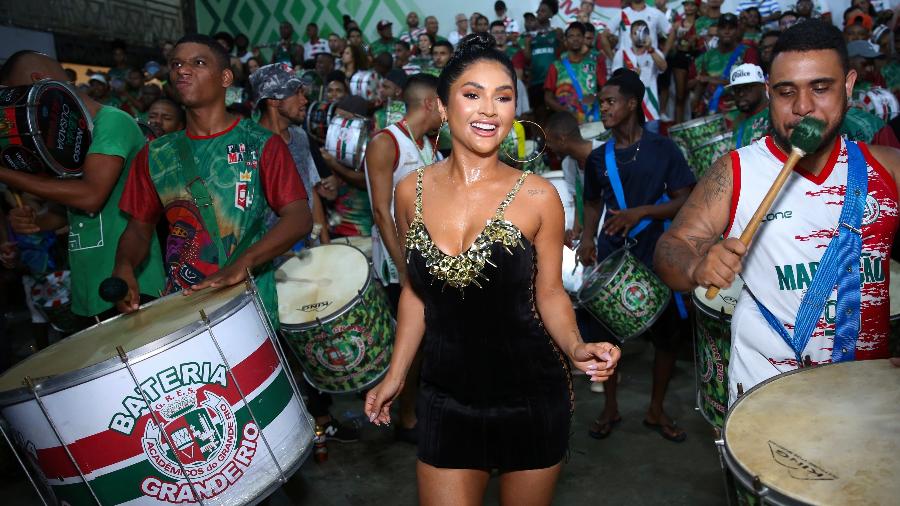 Mileide Mihaile dança em ensaio da escola de samba Acadêmicos do Grande Rio - Roberto Filho/Brazil News