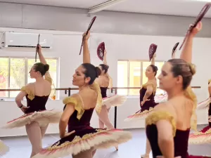 Bailarinas adultas dançam o Ballet Dom Quixote em São Paulo