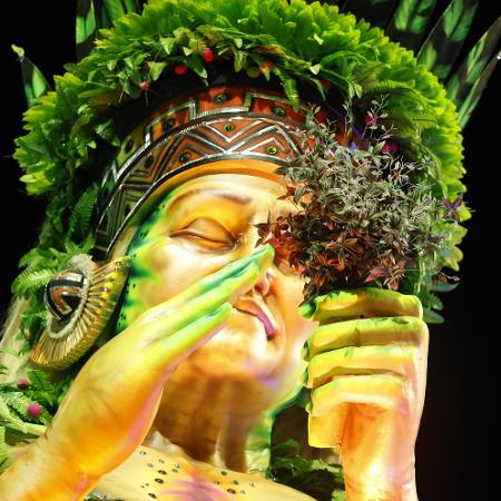 11.fev.2024 - Desfile da Império de Casa Verde na primeira noite de carnaval no sambódromo do Anhembi