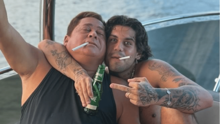 Zé Felipe e Leonardo se divertiram a valer em barco de luxo - Reprodução/Instagram