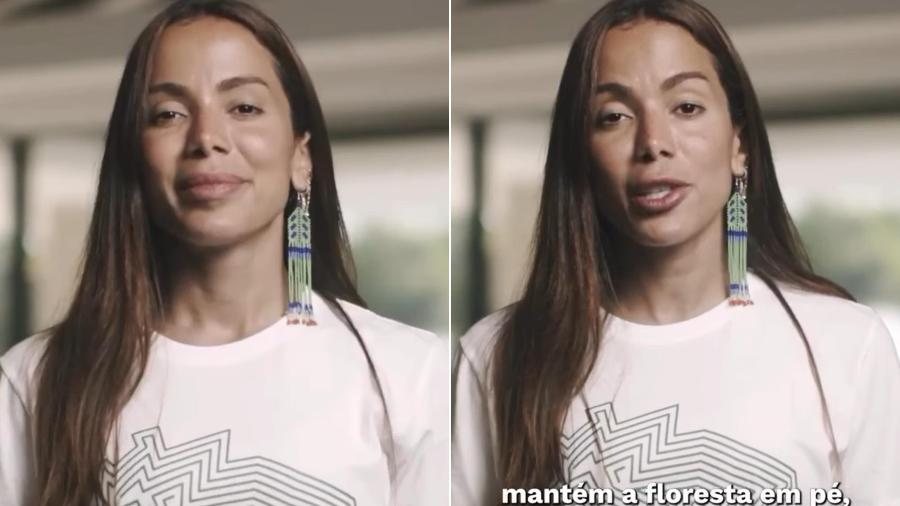 Anitta em vídeo de campanha que apoia demarcação de terras indígenas no Brasil Anitta em vídeo de campanha que apoia demarcação de terras indígenas no Brasil