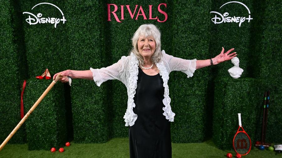 Jilly Cooper no lançamento da série 'Rivais', baseada em seus livros Jilly Cooper no lançamento da série 'Rivais', baseada em seus livros