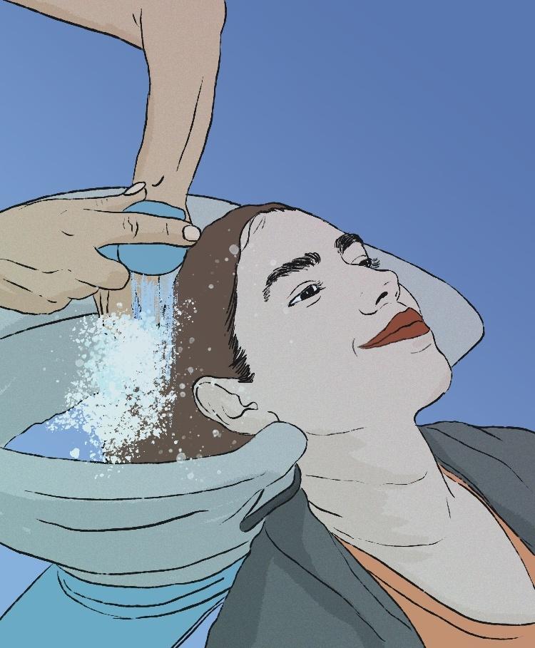 Transei com meu cabeleireiro após hidratação