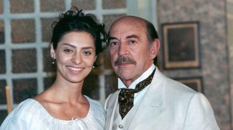 Maria Fernanda Cândido e Raul Cortez em 'Terra Nostra'