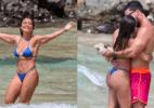 Juliana Paes dá beijão no marido e curte últimas horas do ano na praia - Dilson Silva/Agnews