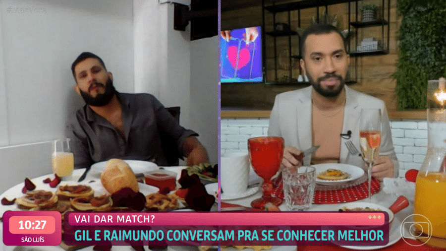 Mais Você: Gil do Vigor teve date com Raimundo - Reprodução/TV Globo