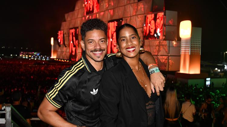 Paulo Lessa e Cindy Cruz no último dia do Rock in Rio 2024