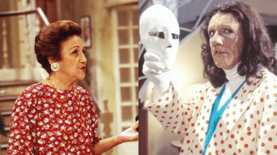Dona Cininha (Nair Bello) e Mascarado (Breno Moroni) em 'A Viagem'