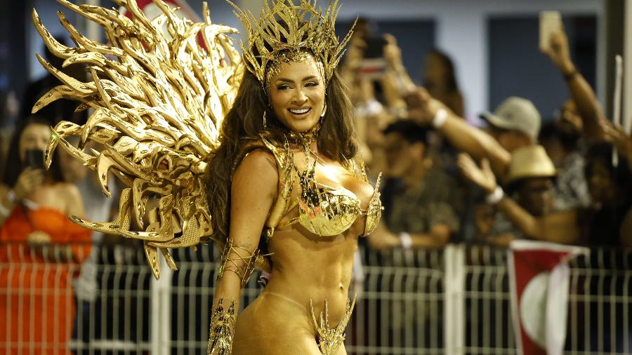 Desfile da Barroca Zona Sul na primeira noite de carnaval no sambódromo do Anhembi