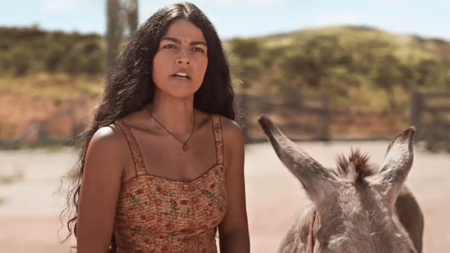 Quinota (Larissa Bocchino) em "No Rancho Fundo" - Reprodução/Globo