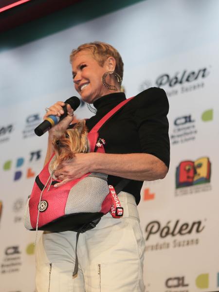 Xuxa durante palestra na Bienal do Livro de São Paulo - Rubens Cavallari/Folhapress