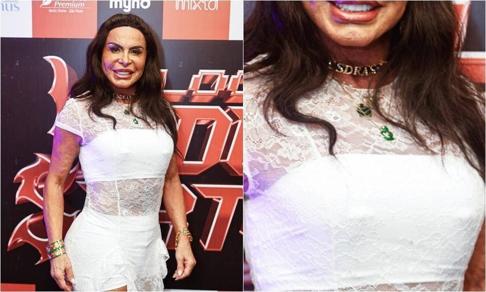 Carnaval: Gretchen usa colar com nome do marido - undefined