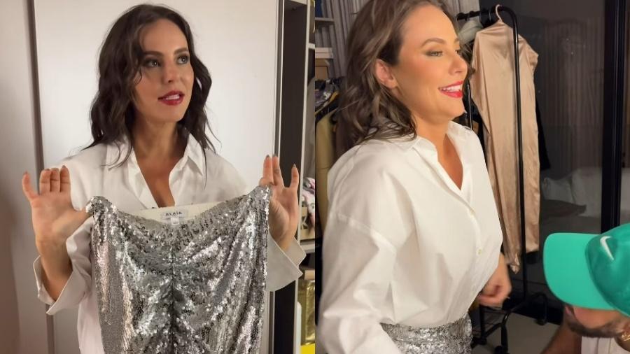 Paolla Oliveira exibe perrengue com look durante evento de Carnaval 