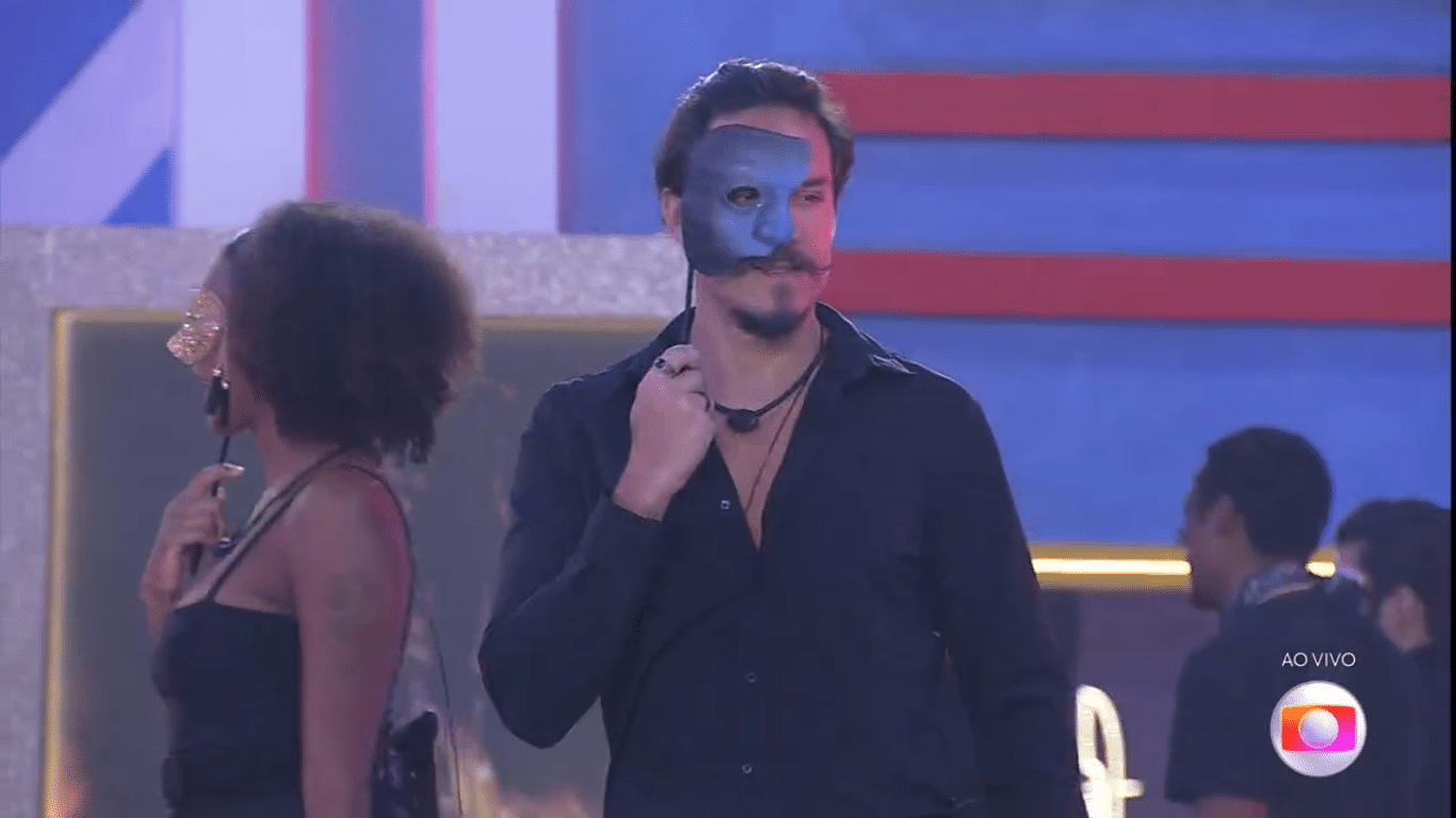 BBB 22: Eliezer mascarado na festa do Lucas - Reprodução/GloboPlay