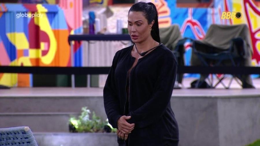 BBB 25: Gracyanne mente sobre eliminação na Prova do Líder BBB 25: Gracyanne mente sobre eliminação na Prova do Líder