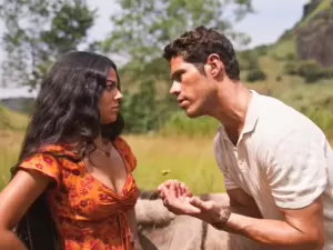 Quinota cai para trás com beijo inesperado de Marcelo em 'No Rancho Fundo'