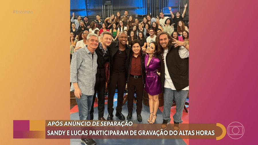 Sandy, Lucas Lima estavam entre os convidados do Altas Horas (Globo)