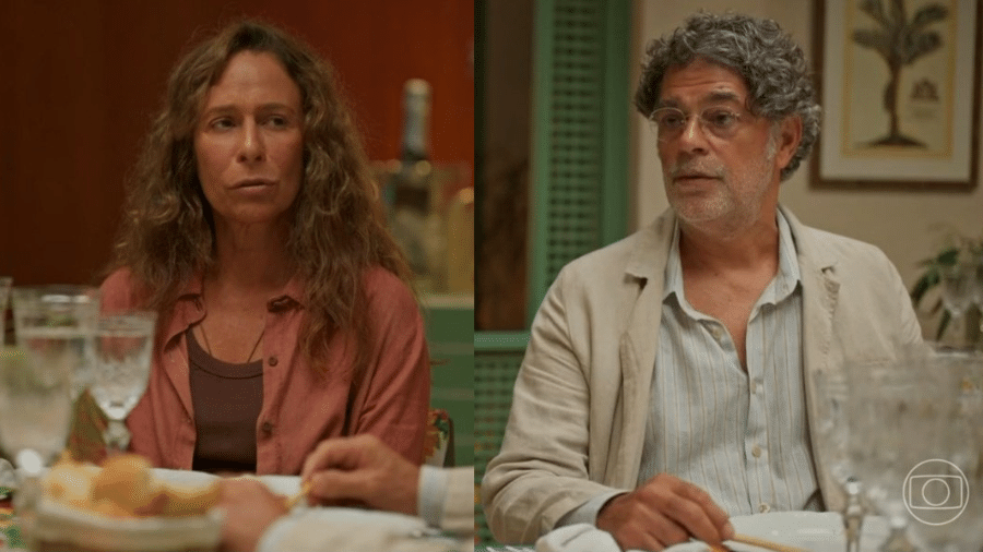 Zefa Leonel (Andrea Beltrão) e Ariosto (Eduardo Moscovis) em 'No Rancho Fundo'