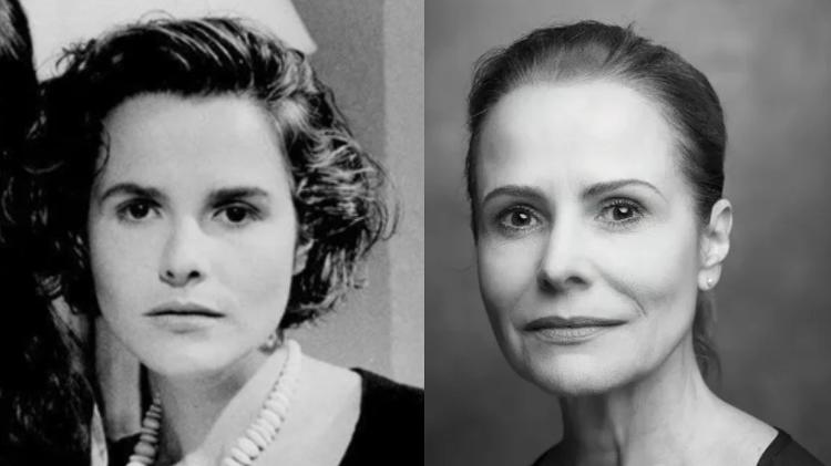 Bia Seidl como Marília em 'Vale Tudo' e em foto recente Bia Seidl como Marília em 'Vale Tudo' e em foto recente