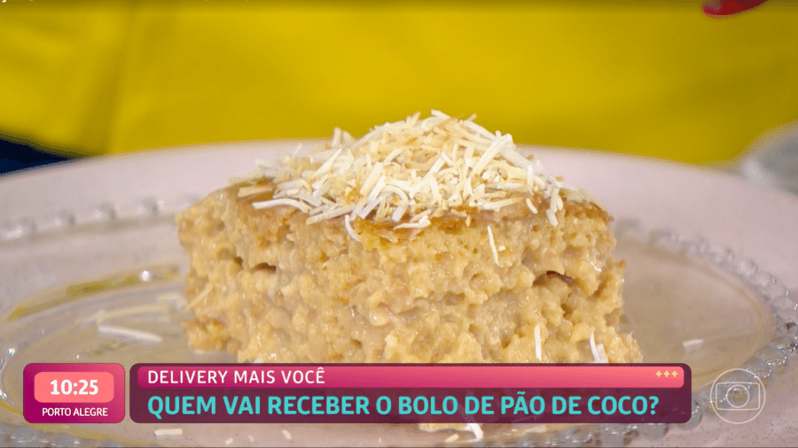 Mais Você: Ana Maria Braga ensinou a fazer um bolo de pão de coco - Reprodução/TV Globo