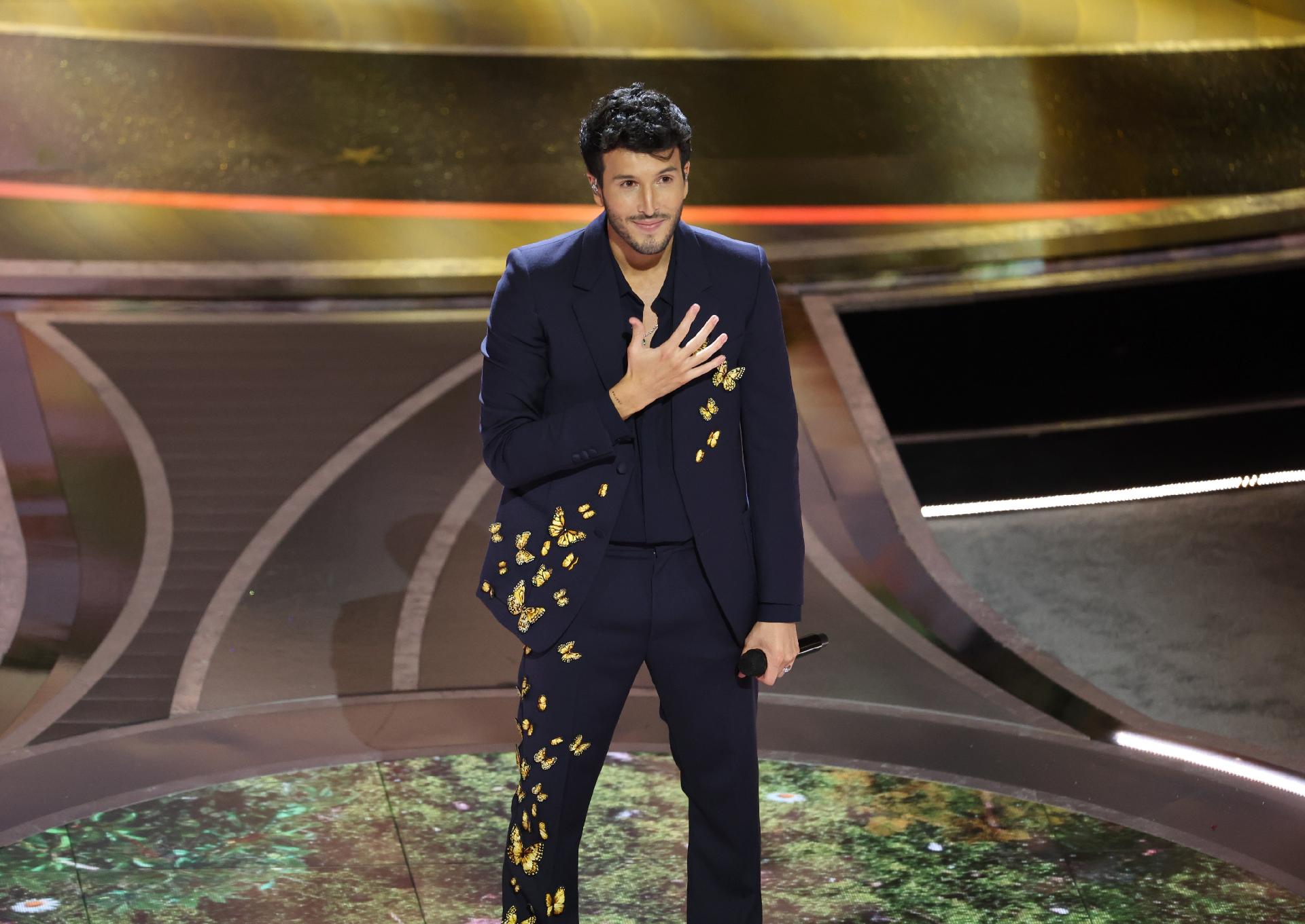 Sebastián Yatra cantou durante o Oscar 2022 - Getty Images