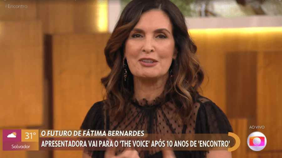 Fátima Bernardes vai sair do "Encontro" para apresentar o "The Voice Brasil" - Reprodução/TV Globo