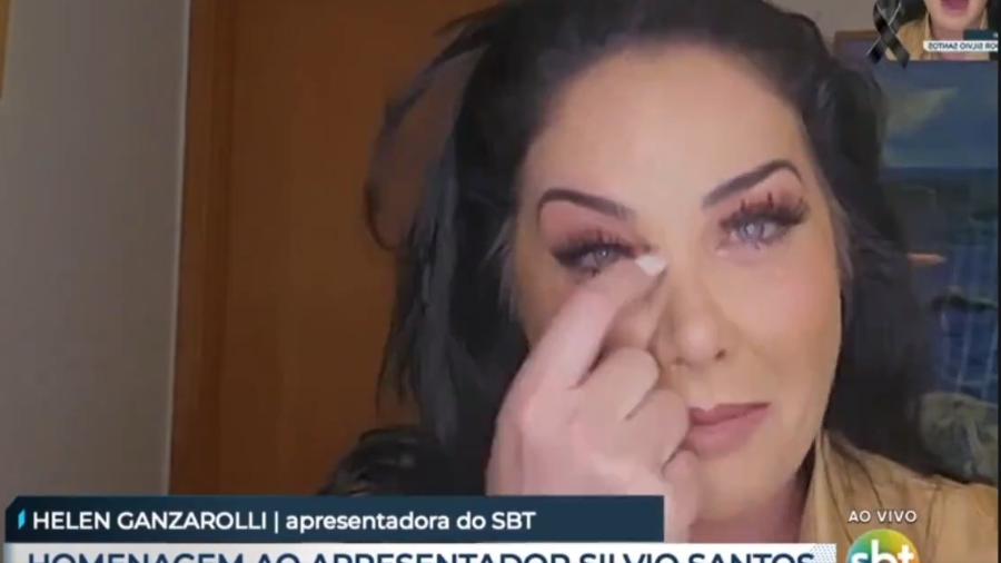 Helen Ganzarolli se emociona ao falar de Silvio Santos - Reprodução