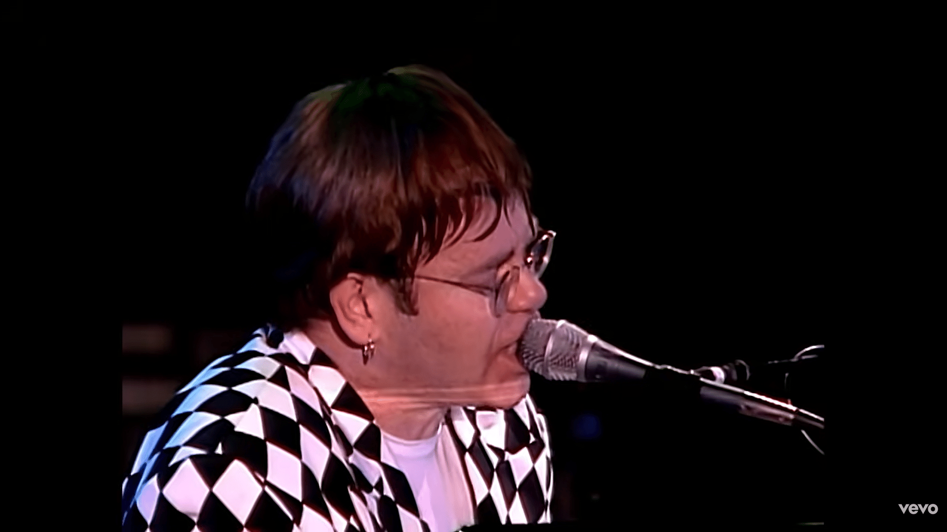 Elton John em apresentação no Rio de Janeiro, em 1995 - undefined