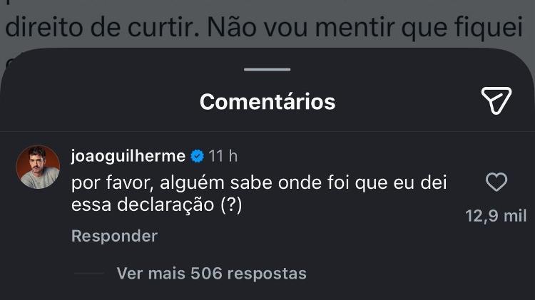 Comentário de João Guilherme