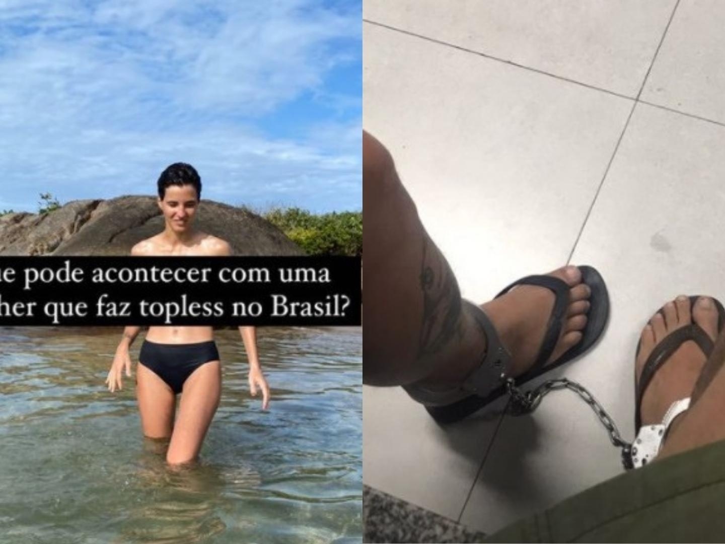 Beatriz Coelho, ex de Camila Pitanga, é detida por fazer topless