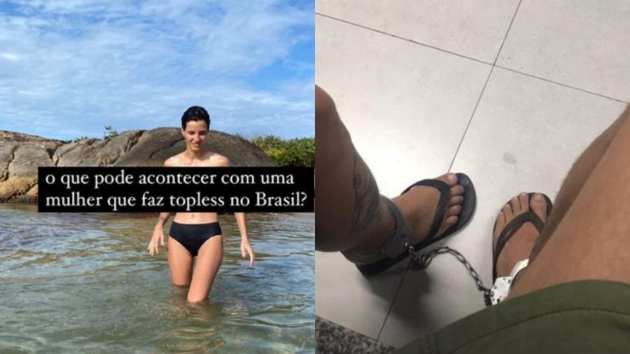 Beatriz Coelho, ex-namorada de Camila Pitanga, é detida por topless - Reprodução/Instagram 