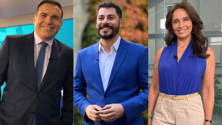 Reinaldo Gottino, Evaristo Costa e Carla Vilhena, jornalistas que passaram pela CNN Brasil - Reprodução