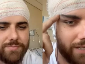 Zé Neto surpreende ao mostrar ferida na cabeça: 'Corte foi bem grande'