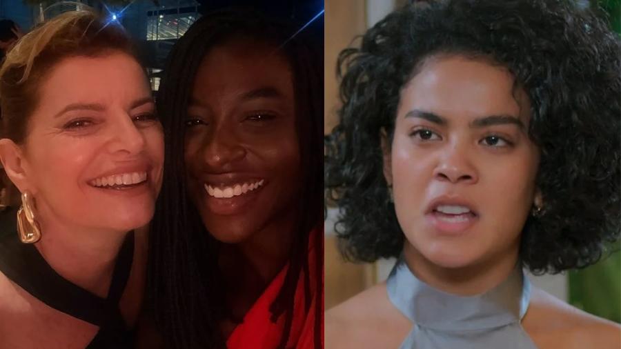 As atrizes Debora Bloch e Jessica Marques; Maria de Fátima (Bella Campos) em 'Vale Tudo'