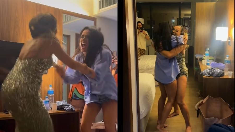 BBB 25: Eva e Renata celebram juntas vitória BBB 25: Eva e Renata celebram juntas vitória