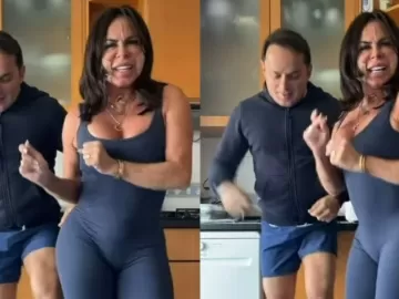 Gretchen chama atenção para detalhe íntimo em vídeo de dança