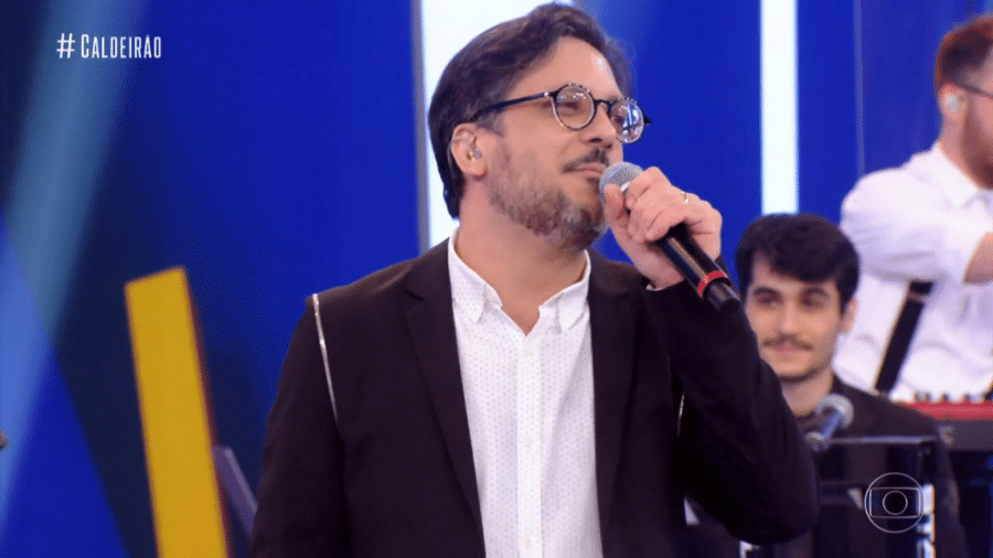 Caldeirão: Lúcio Mauro filho cantou com Matheus Fernandes e foi elogiado pelo público - Reprodução/Globoplay