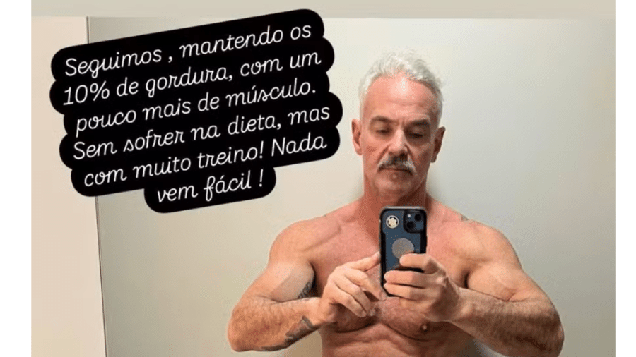 Mateus Carrieri mostra corpo com 10% de gordura Mateus Carrieri mostra corpo com 10% de gordura
