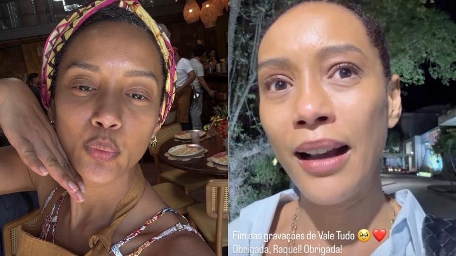 Taís Araujo se emociona com fim das gravações de Vale Tudo Taís Araujo se emociona com fim das gravações de Vale Tudo