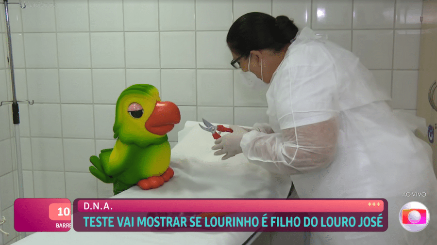 Lourinho José faz teste de DNA para confirmar que é filho do Louro - Reprodução/TV Globo