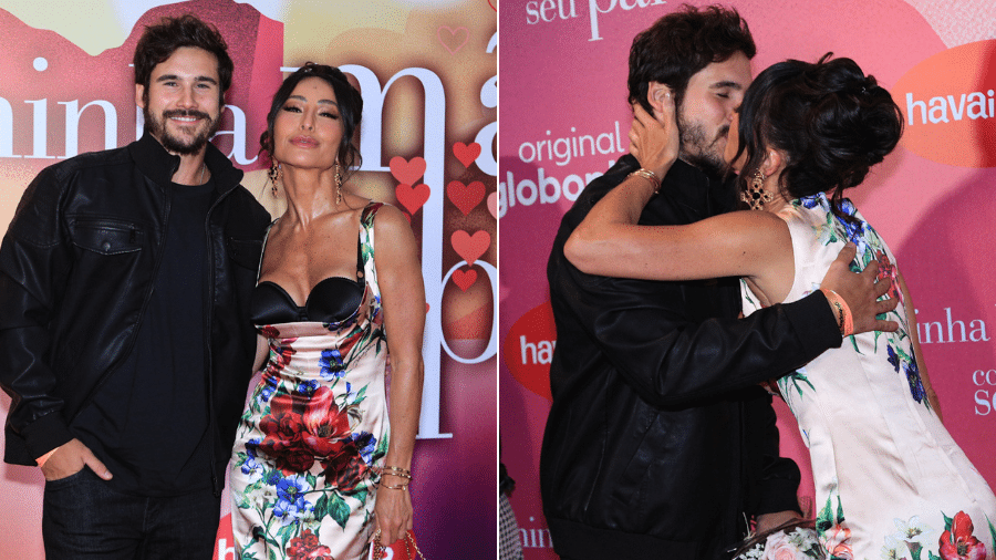 Recém-casados, Nicolas Prattes e Sabrina Sato trocaram carinhos no evento Recém-casados, Nicolas Prattes e Sabrina Sato trocaram carinhos no evento