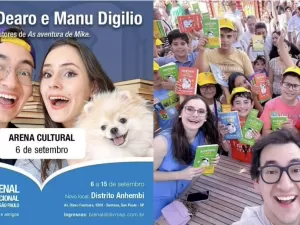 Dearo e Manu farão a abertura da Bienal Internacional do Livro de São Paulo