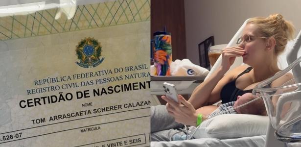 Marido trola Isa Scherer com certidão de nascimento do filho