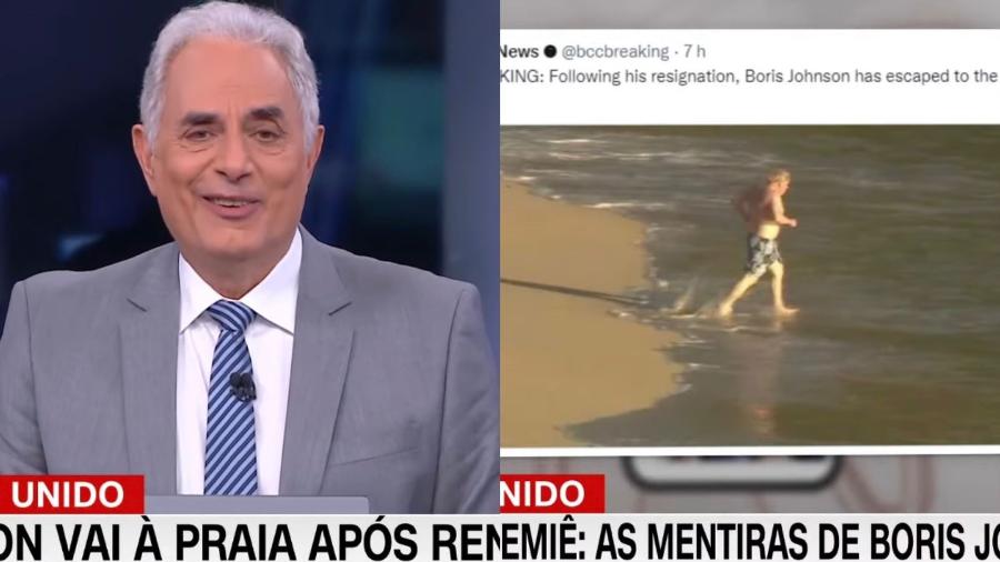 Sem saber, William Waack divulgou fake news e foi alertado por colega da CNN Brasil ao vivo - Reprodução/ CNN Brasil